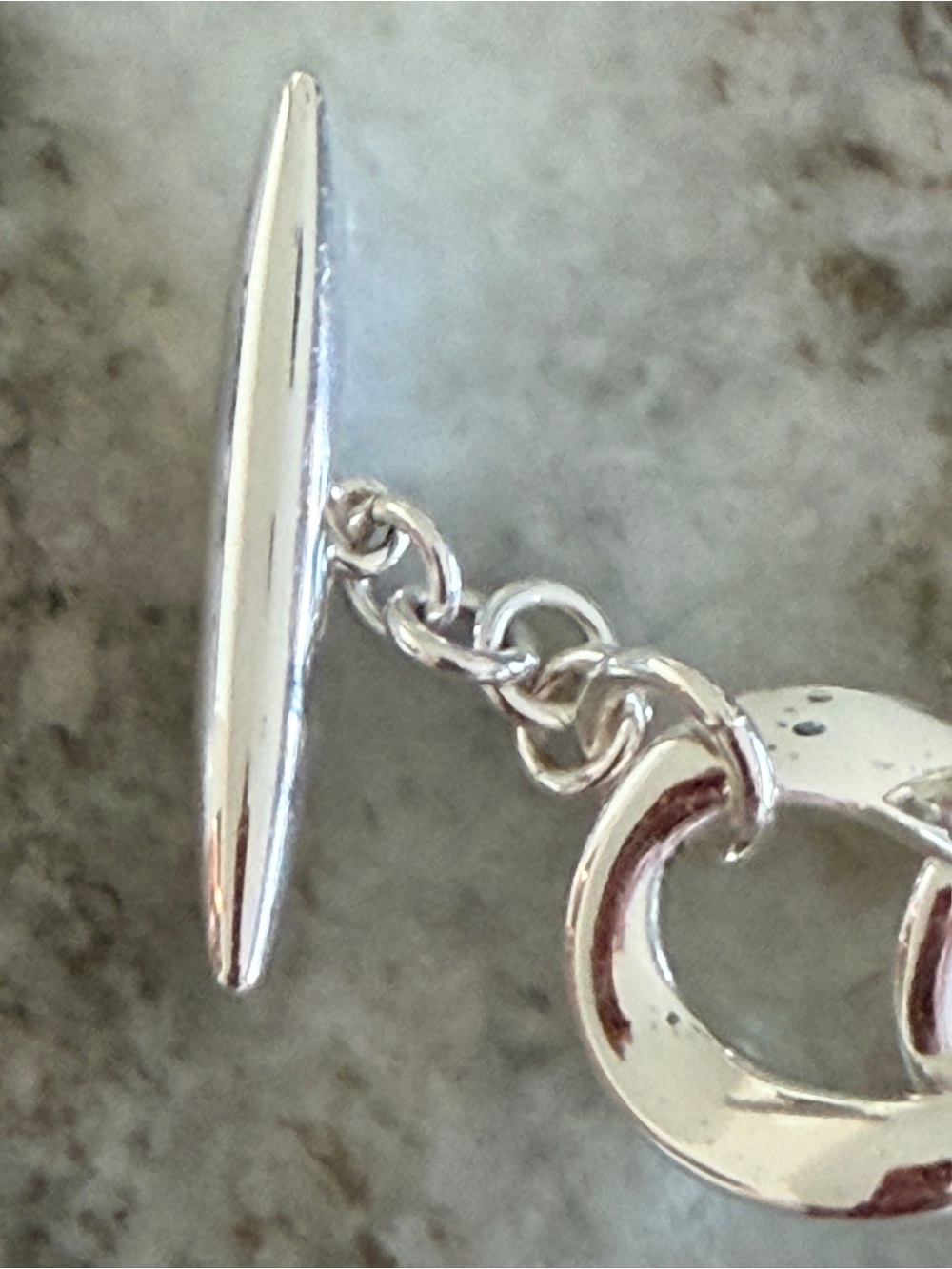 Lauren Ralph Lauren Silver-toned Curb Link Collar Necklace. Like New. - Picture 3 of 3